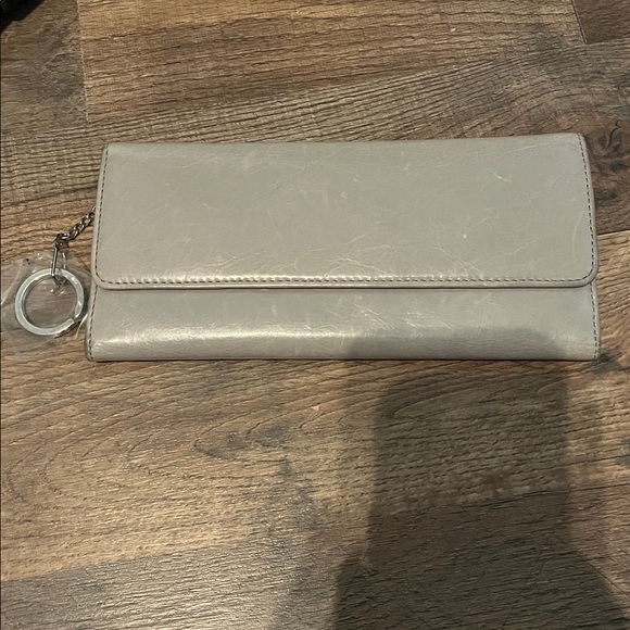HOBO Gray Leather Wallet NEW - Picture 1 of 3